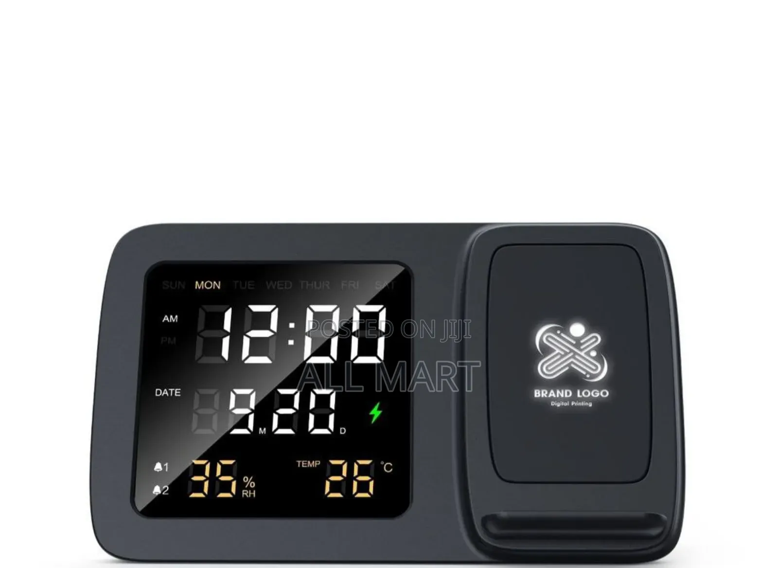 Riae Digital Alarm Clock and Wireless Charger