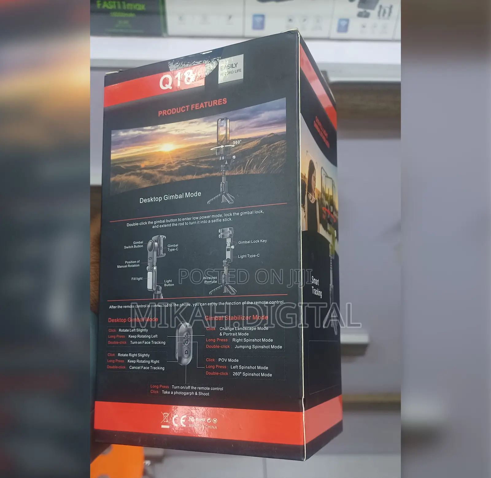 Q18 360° Gimbal Stablizer