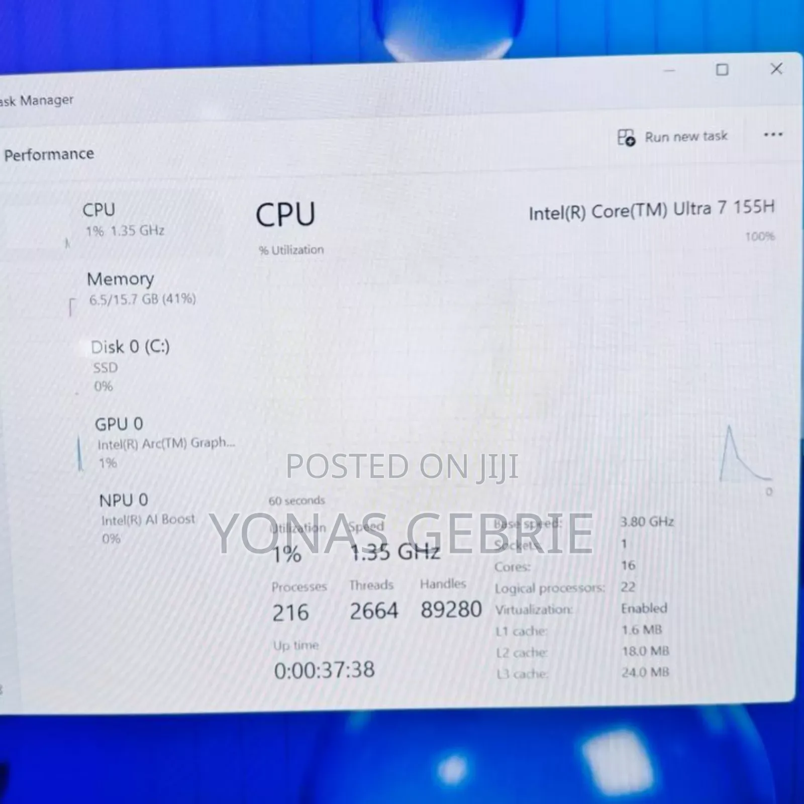 New Laptop MSI 16GB Intel Core Ultra 7 SSD 1T