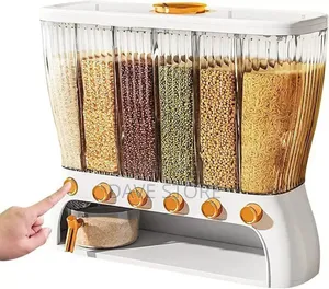 Clear Six-Grid Dry Food Dispenser