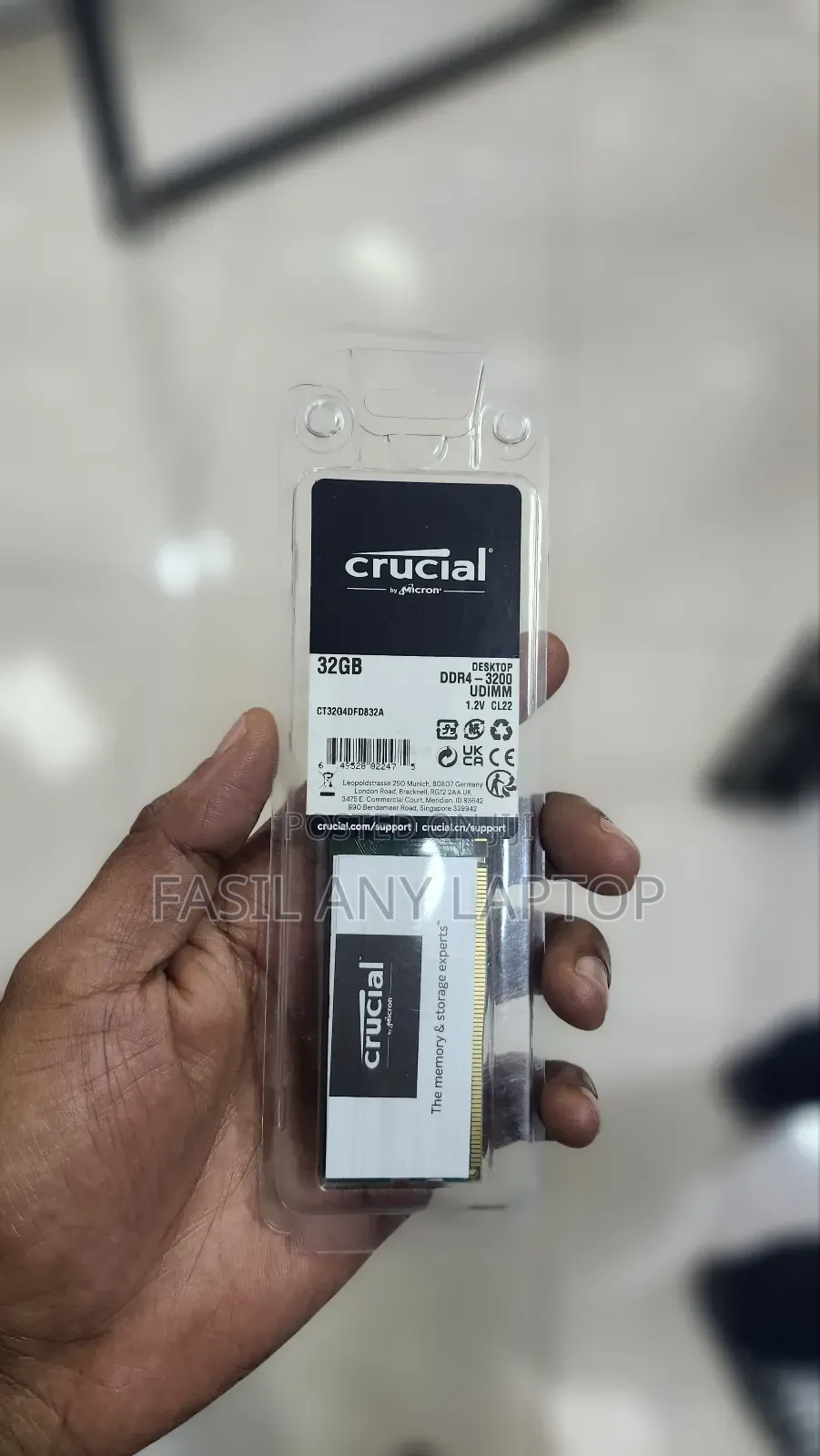 Crucial DDR 4 Ram 32gb