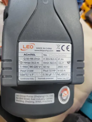 High Quality Leo Water Pump 1.5 Hp Europe Standard Centrifugal Pump