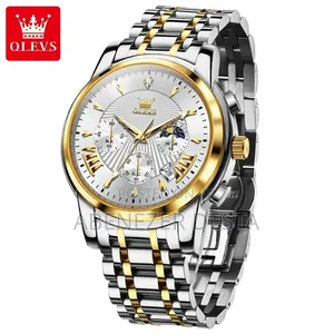 Olevs 2892 Men's Multifunctional Quartz Watch in a Silver and Gold