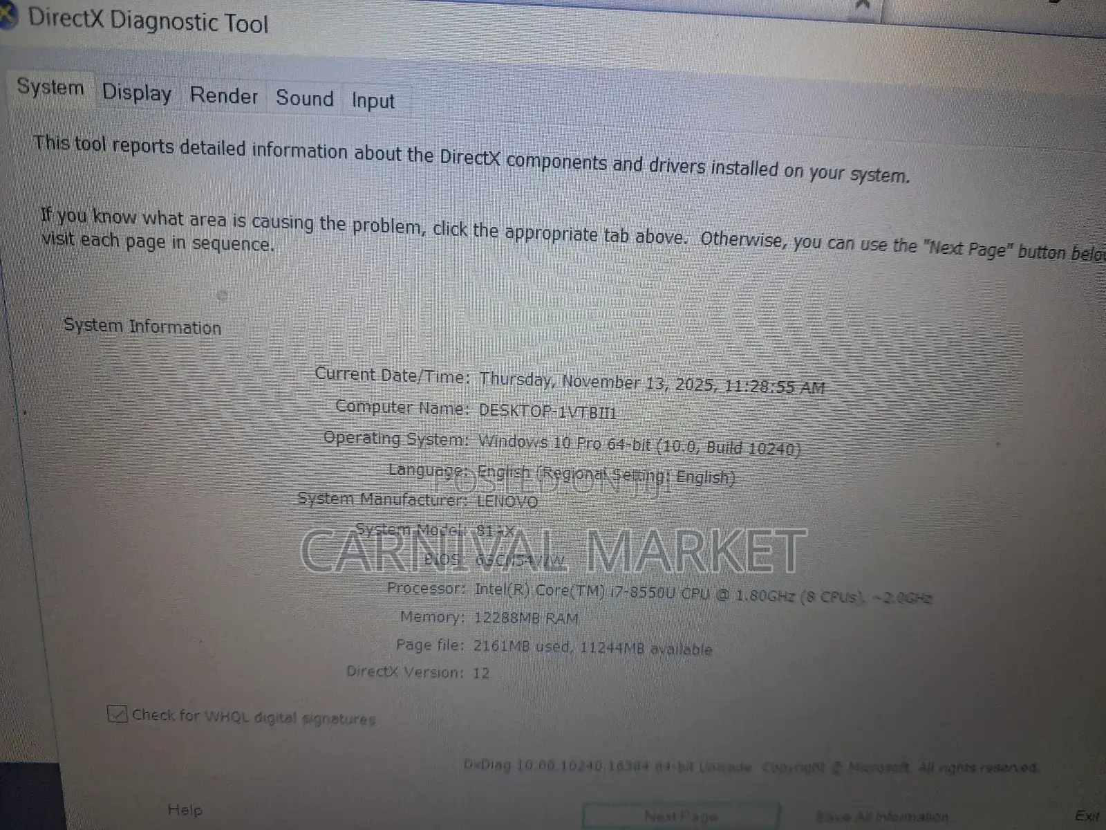 Laptop Lenovo IdeaPad 330 12GB Intel Core I7 HDD+SSD 750GB