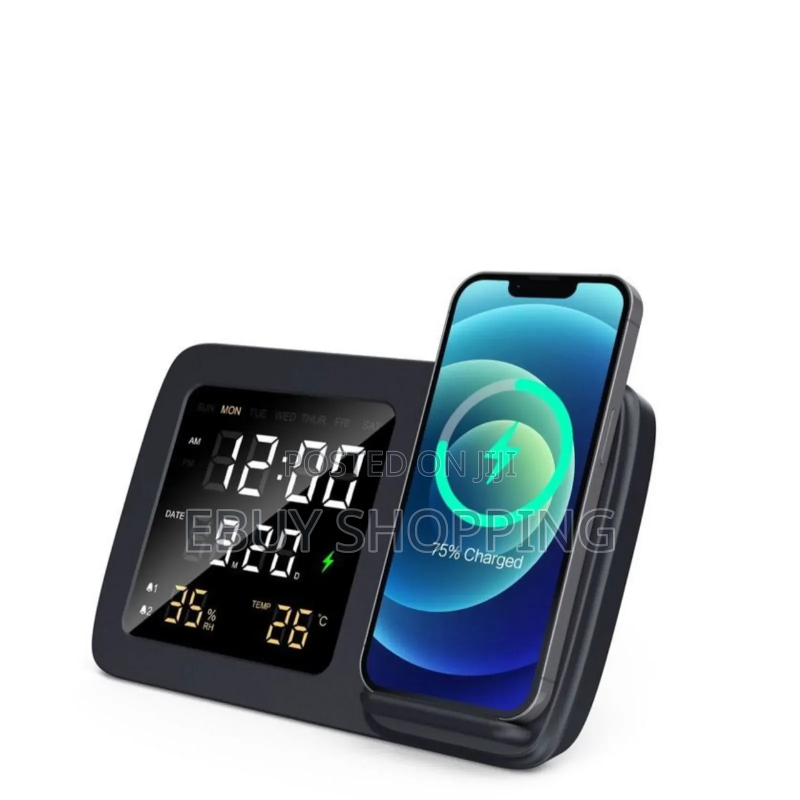 Nightstand Clock With Wireless Charging Station