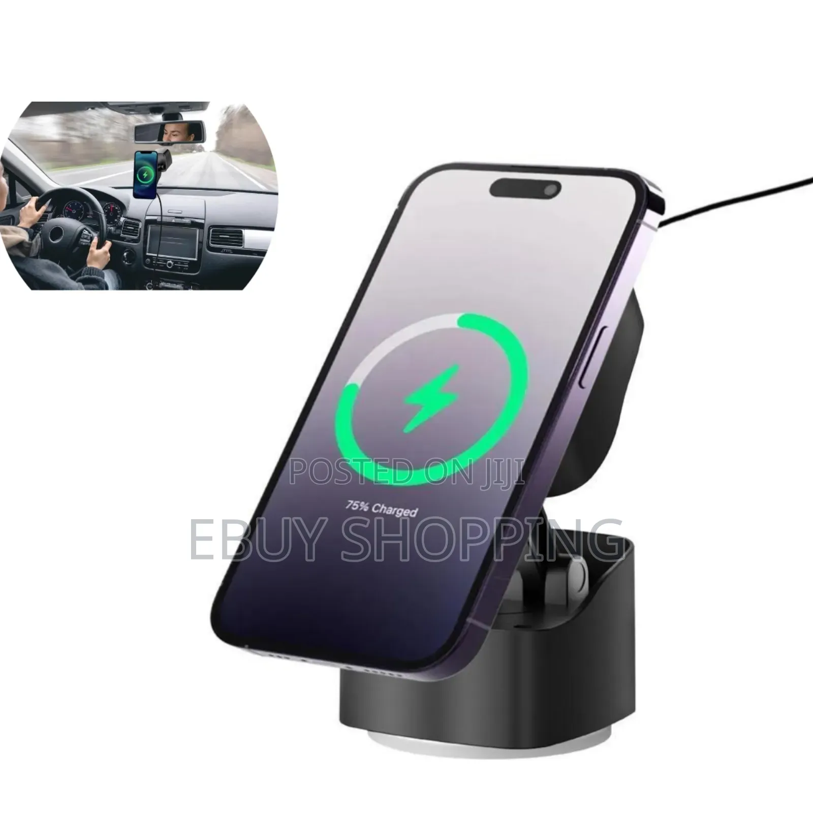 Magsafe Car Charger Mount With Super Strong Magnetic Grip
