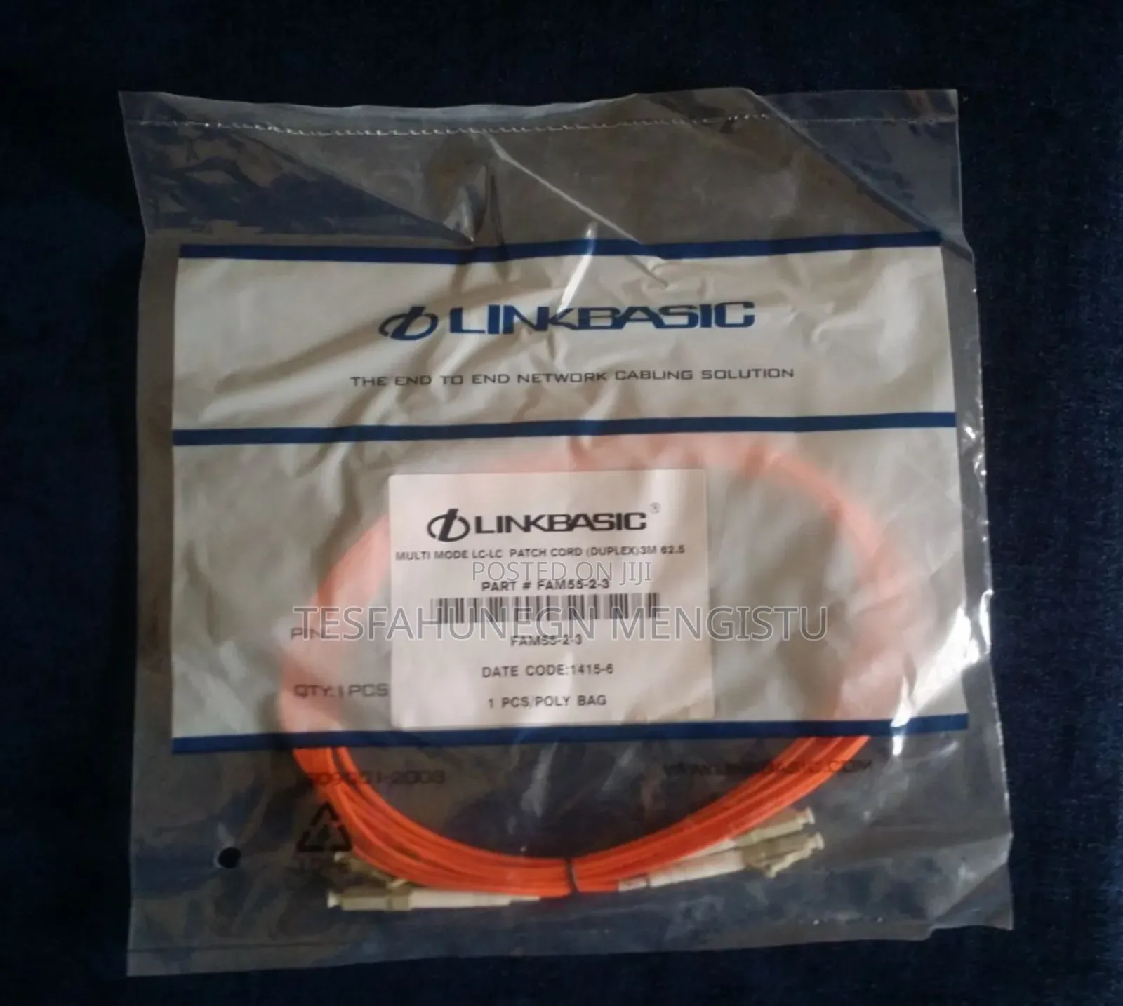 Multimode Lc-Lc Patch Cord (Duplex) 62.5 - 3 Meter