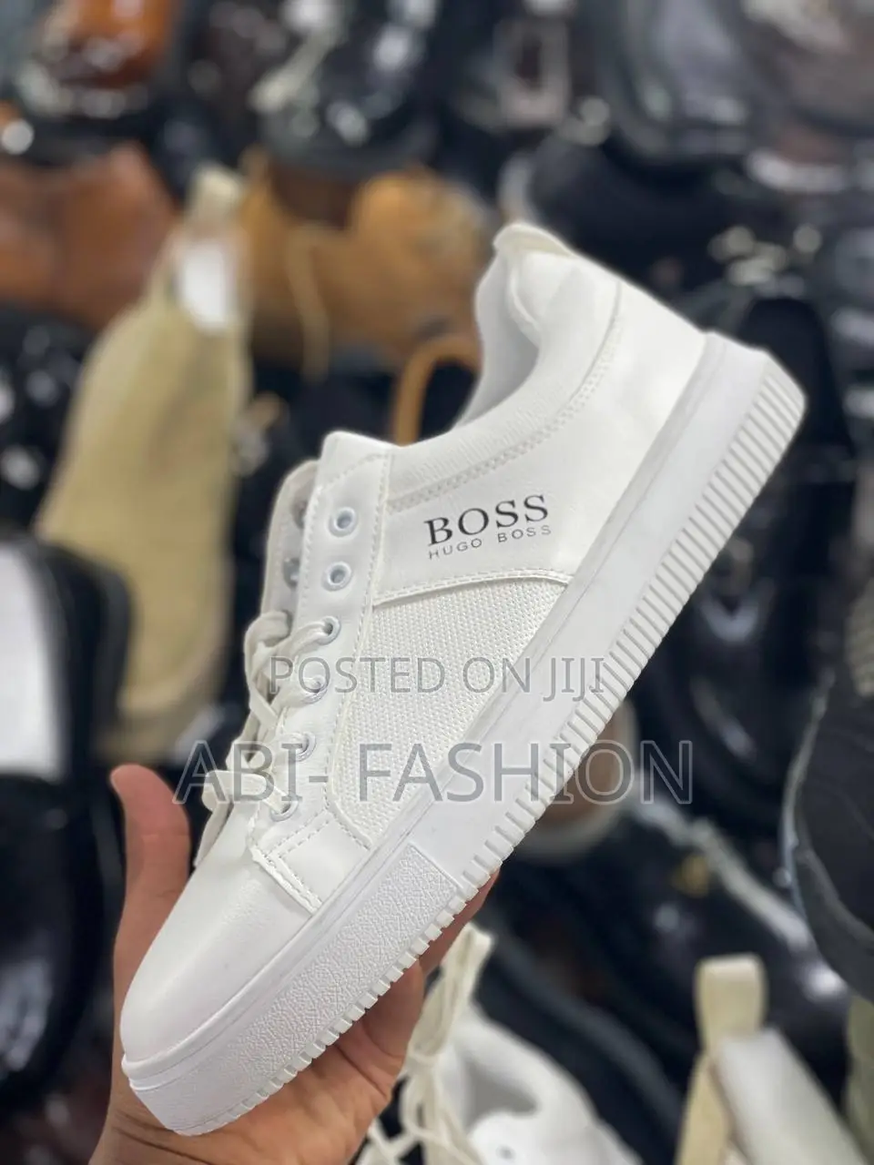 White Hugo Boss Leather