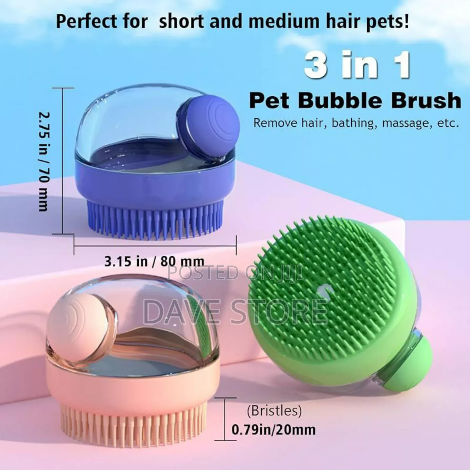 Bath Brush With Soap And Shampoo Dispenser