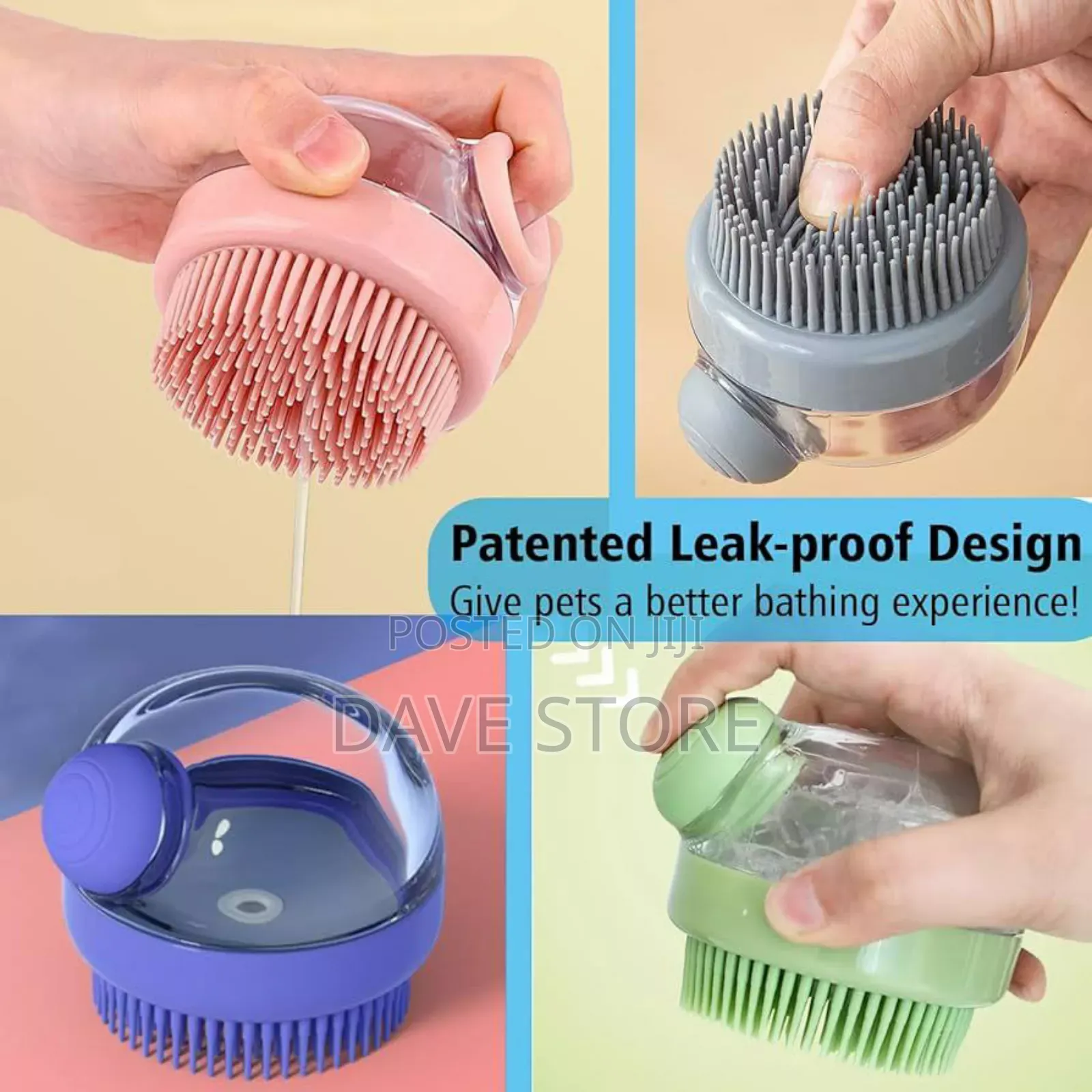 Bath Brush With Soap And Shampoo Dispenser