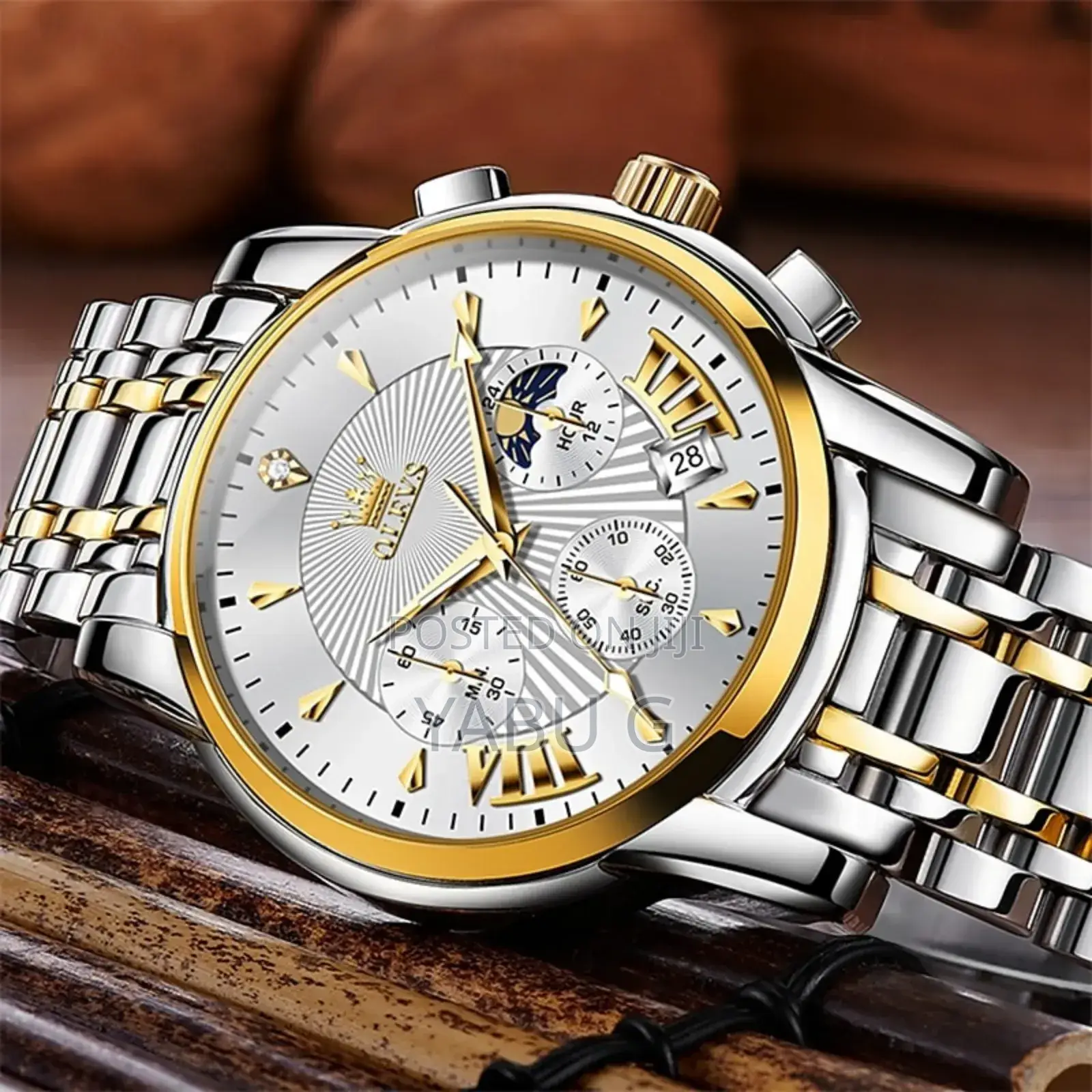 Olevs Mens Quartz Watch Luxury Business Watches Ethiopia