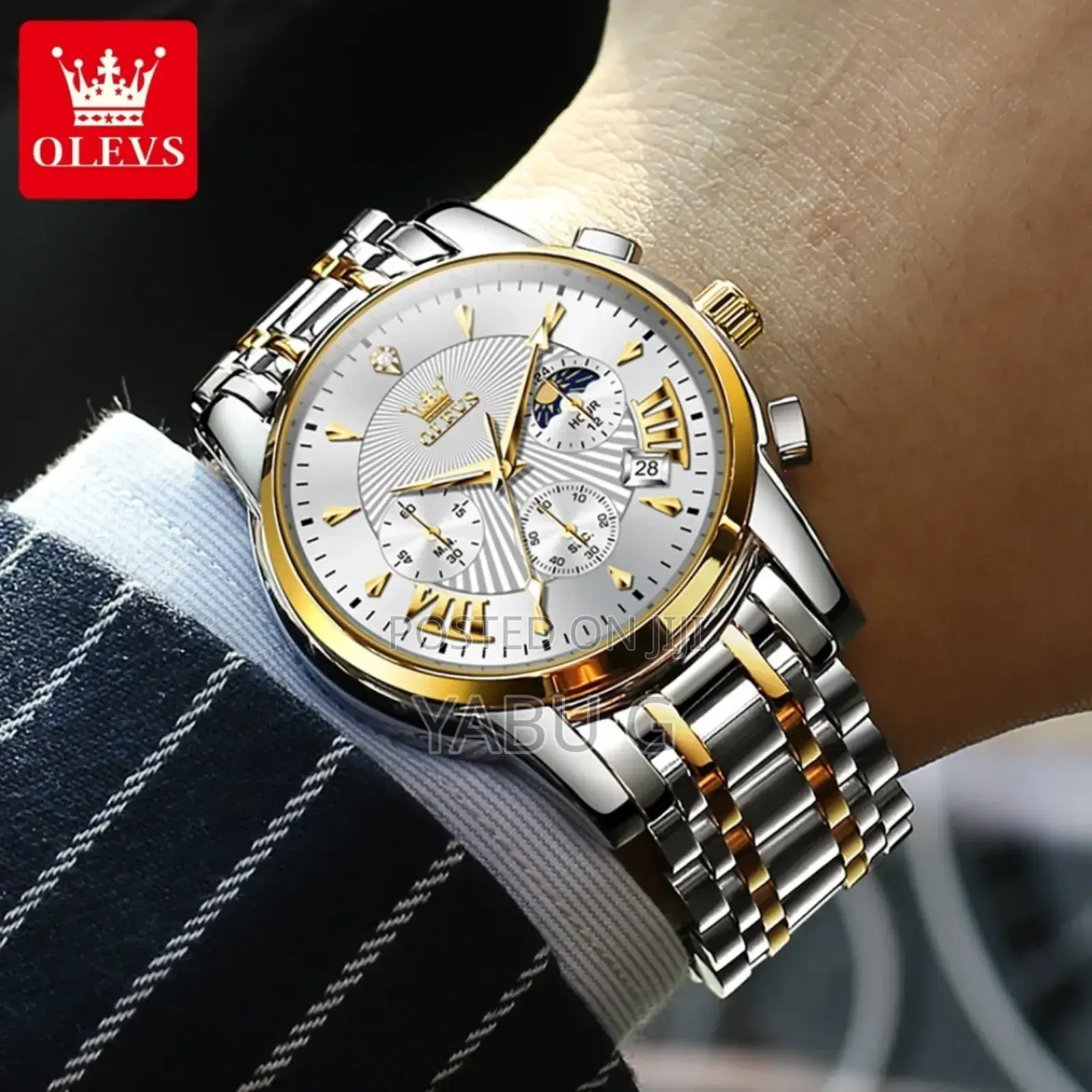 Olevs Mens Quartz Watch Luxury Business Watches Ethiopia