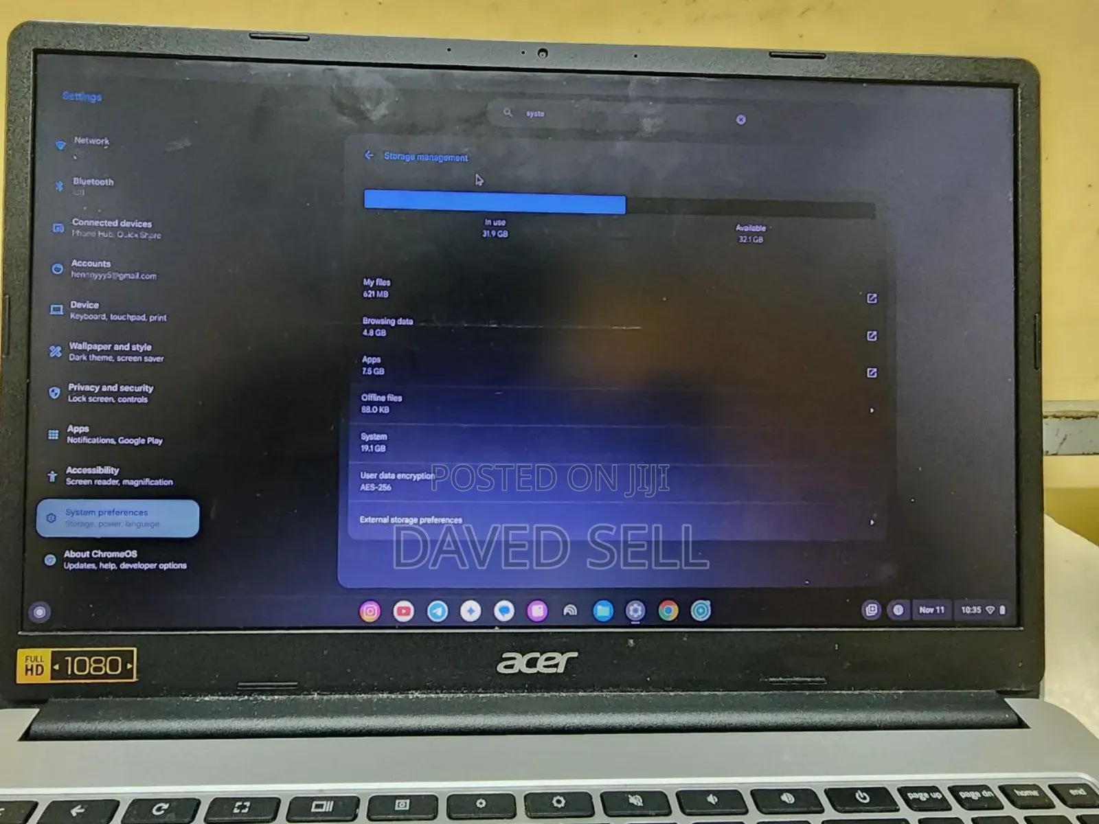 Laptop Acer Chromebook 15 CB315 4GB Intel Celeron SSD 60GB