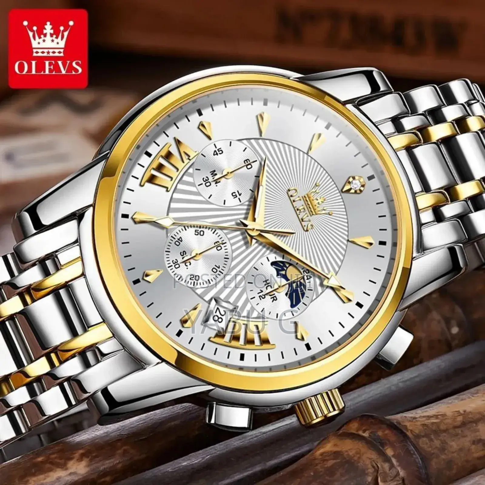 Olevs Watches for Men Chronograph Analog Quartz Watch