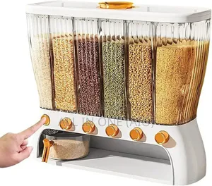  Clear Six-Grid Dry Food Dispenser