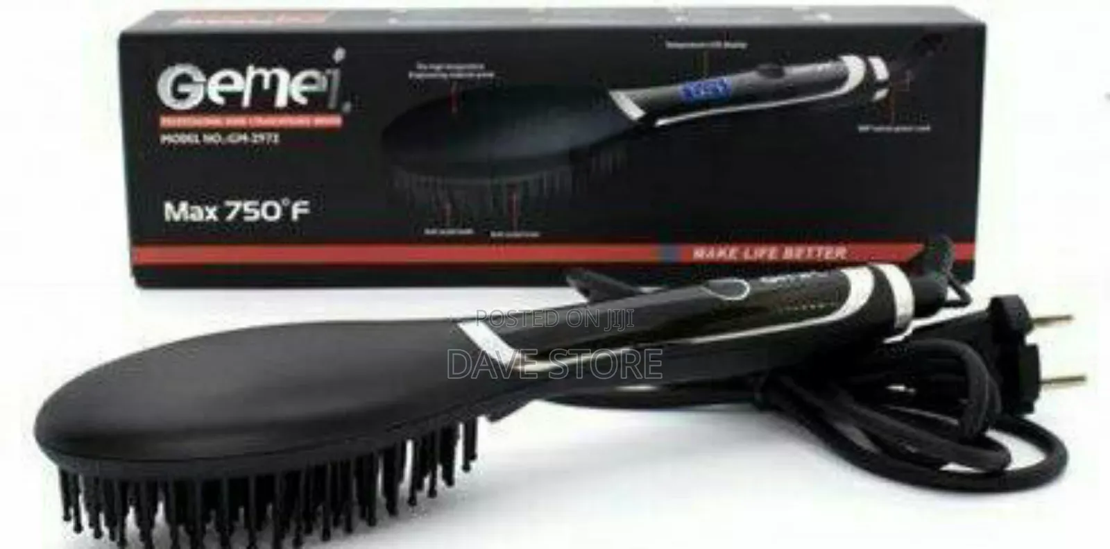 Pro Gemei Professional Hair Straightner Brush
