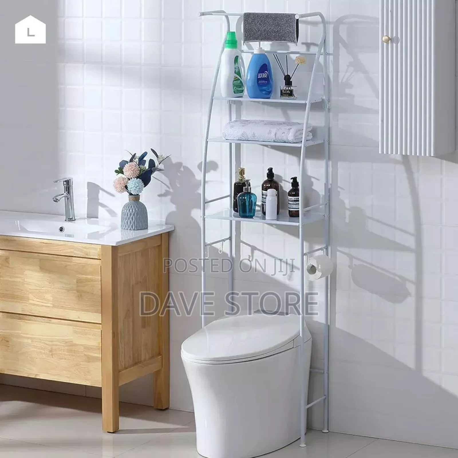 Over Toilet Wc Rack ትልቁ Size ሙሉ በሙሉ ብረት