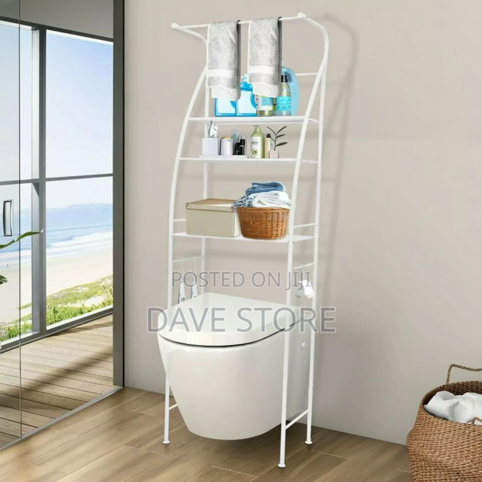 Over Toilet Wc Rack ትልቁ Size ሙሉ በሙሉ ብረት