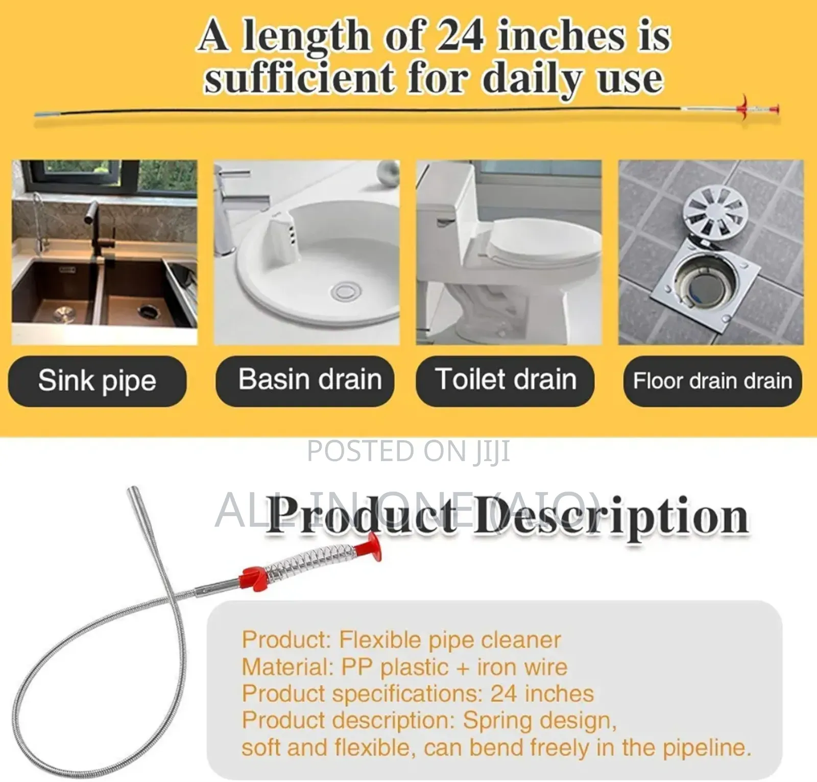 Long Sewer Cleaning Wire Spring