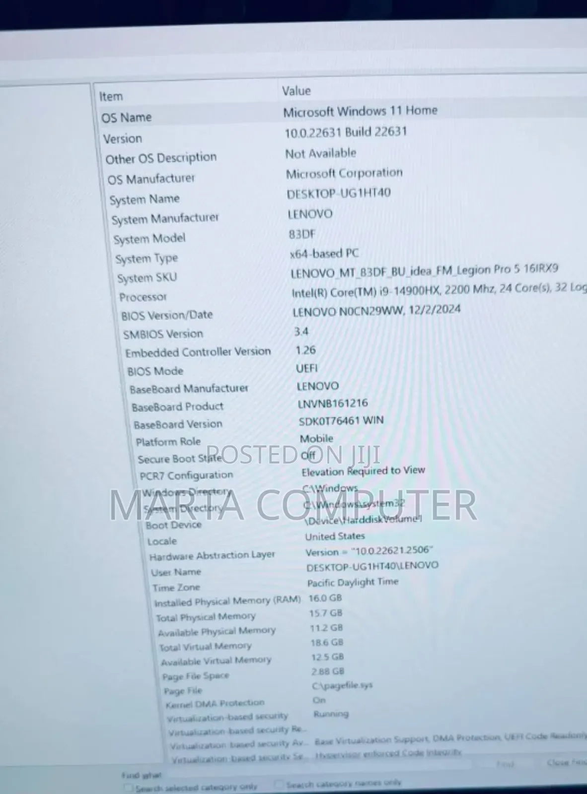 New Laptop Lenovo Legion 5 16GB Intel Core I9 SSD 1T
