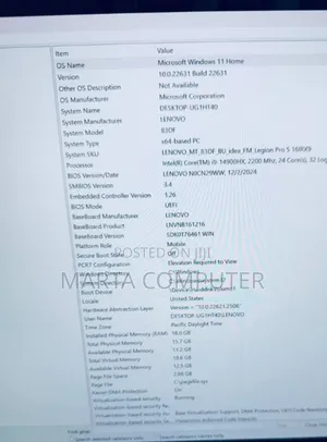 New Laptop Lenovo Legion 5 16GB Intel Core I9 SSD 1T