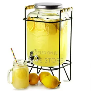 8l Glass Dispenser Jar With Rack