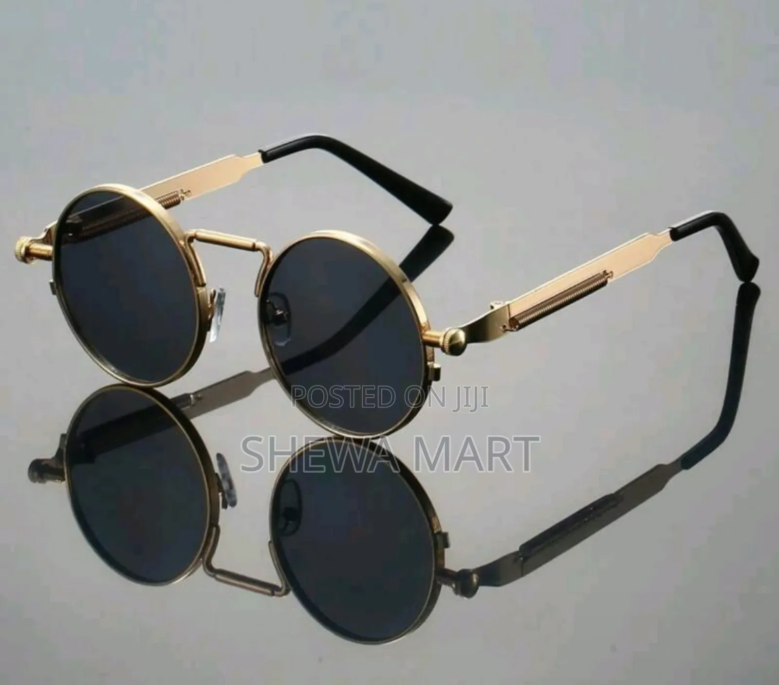 Men Metal Frame Glasses, Spring Decor Temples, Fashion Green Glasses