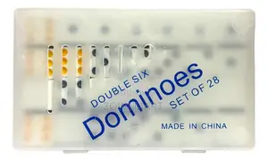 28 Pieces Double Six Domino Set in Durable Plastic Case