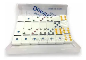28 Pieces Double Six Domino Set in Durable Plastic Case