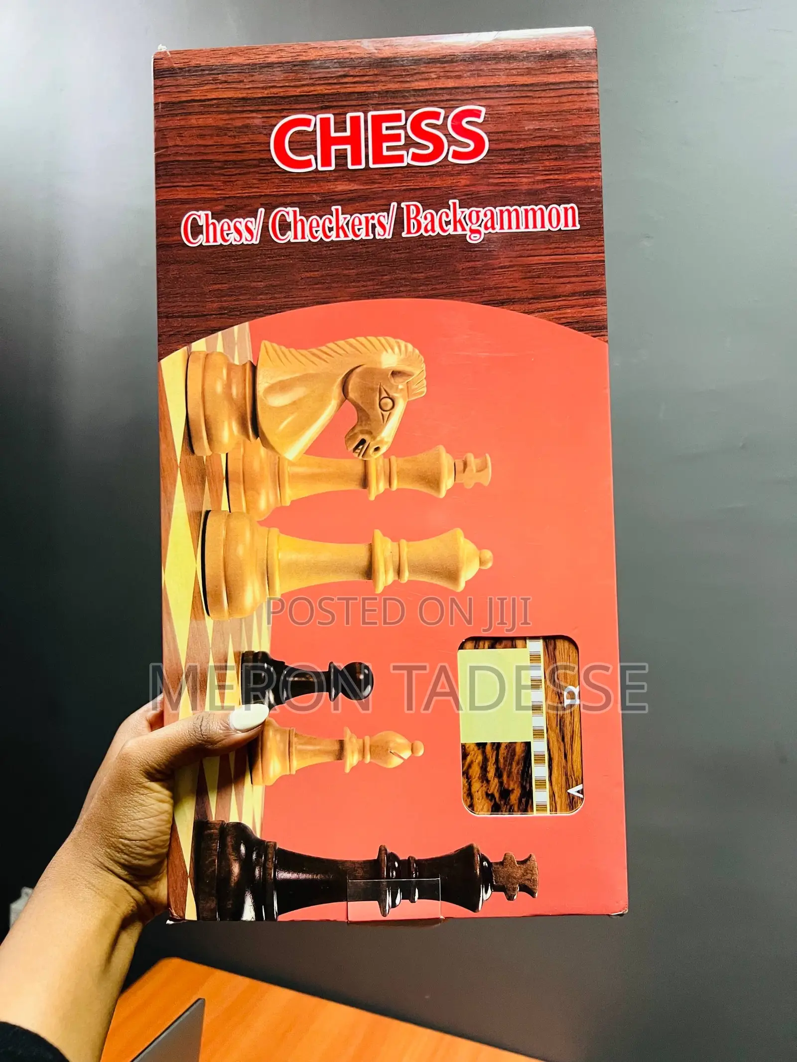 3in1 Chess+ Checkers + Backgammon [ ቼዝ + ዳማ +ባክጋመን ] Size 40cm X 40cm