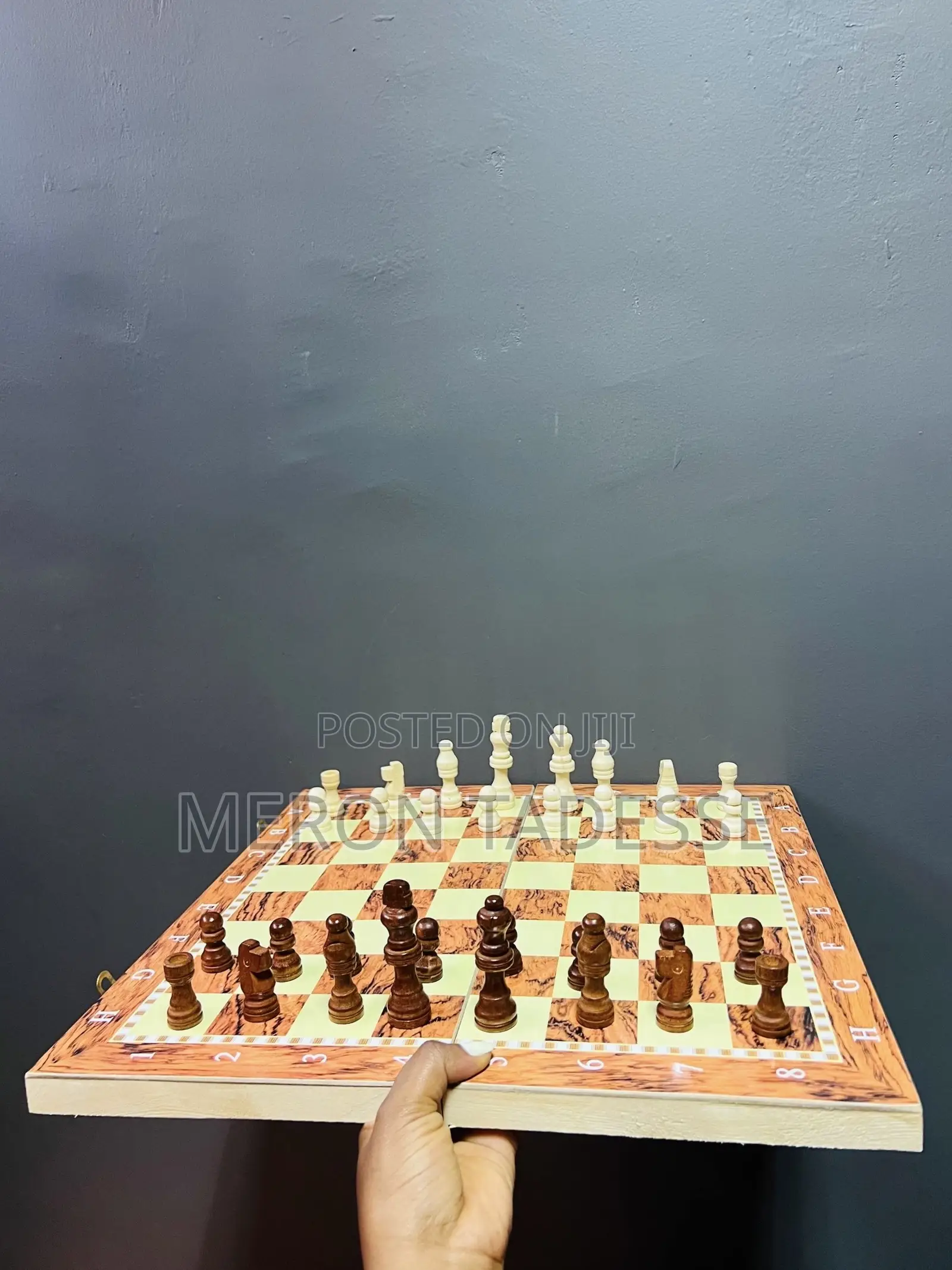 3in1 Chess+ Checkers + Backgammon [ ቼዝ + ዳማ +ባክጋመን ] Size 40cm X 40cm
