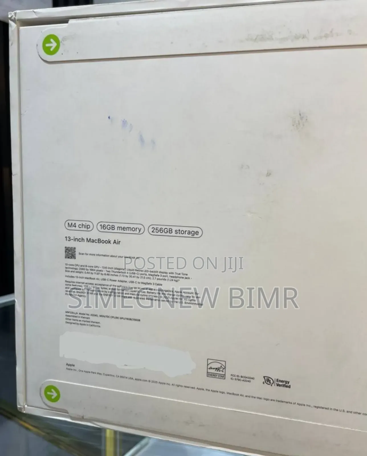 New Laptop Apple MacBook Air 2025 M4 13-Inch 16GB Apple M4 SSD 256GB