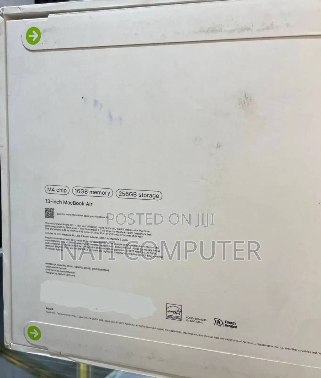New Apple MacBook Air 2025 M4 13-Inch 16GB Apple M4 Max SSD 256GB