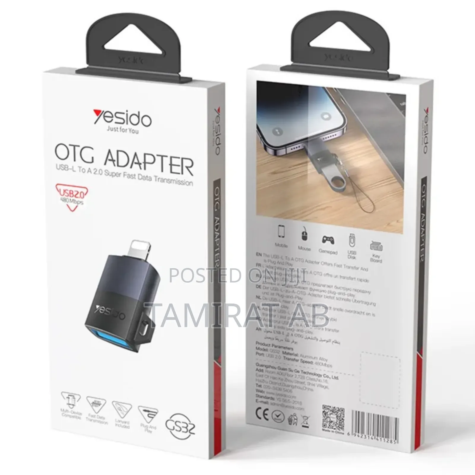 Yesido iPhone Otg Data Transfer Converter for Ios Smartphones/Tablets