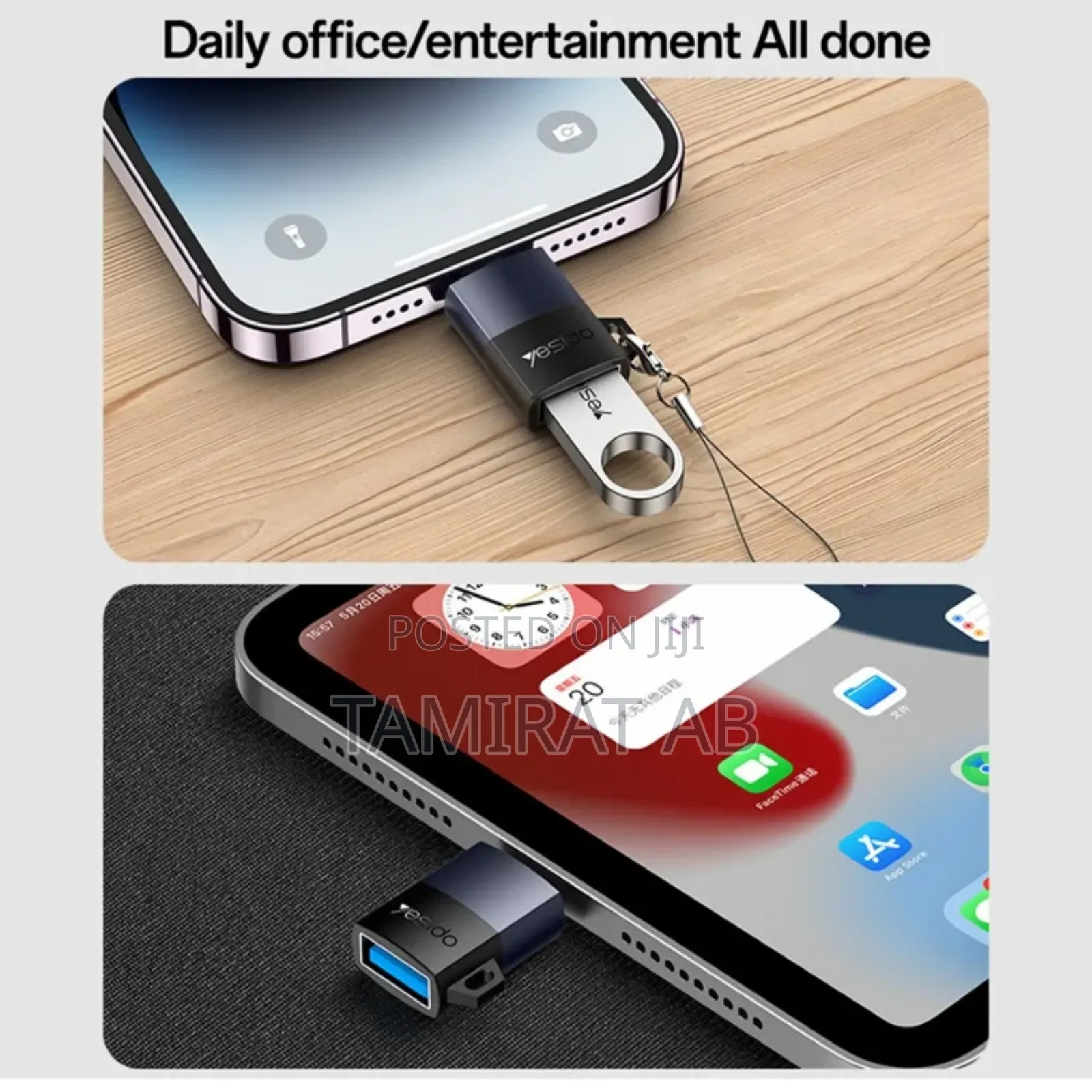 Yesido iPhone Otg Data Transfer Converter for Ios Smartphones/Tablets