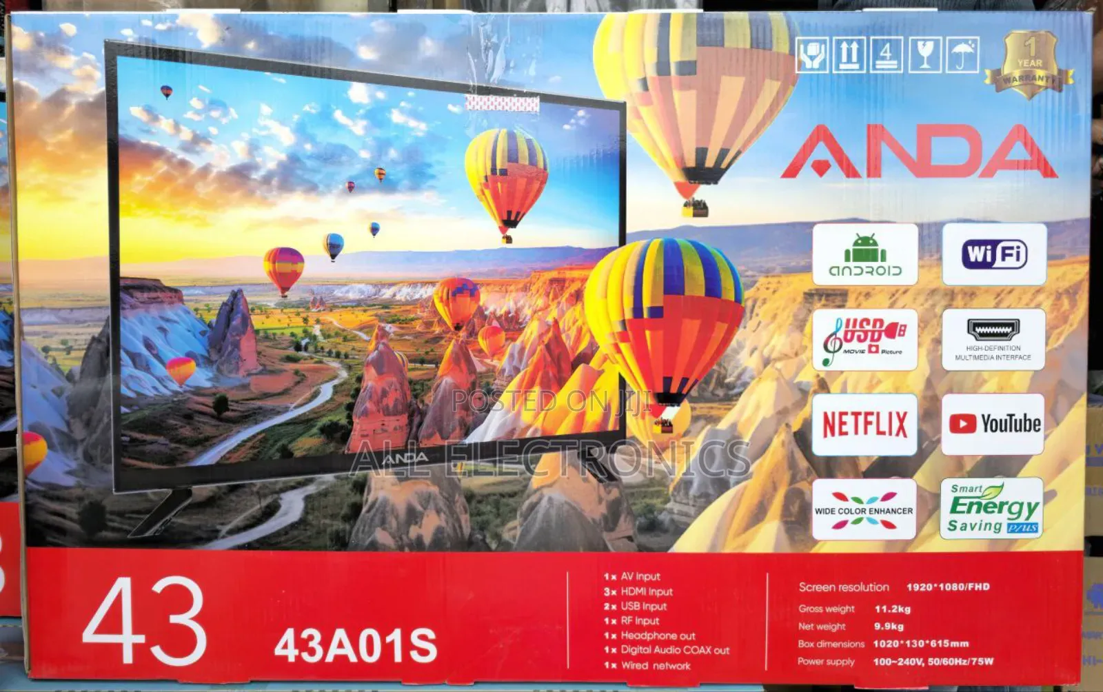 Anda 43"Inch Wifi Tv