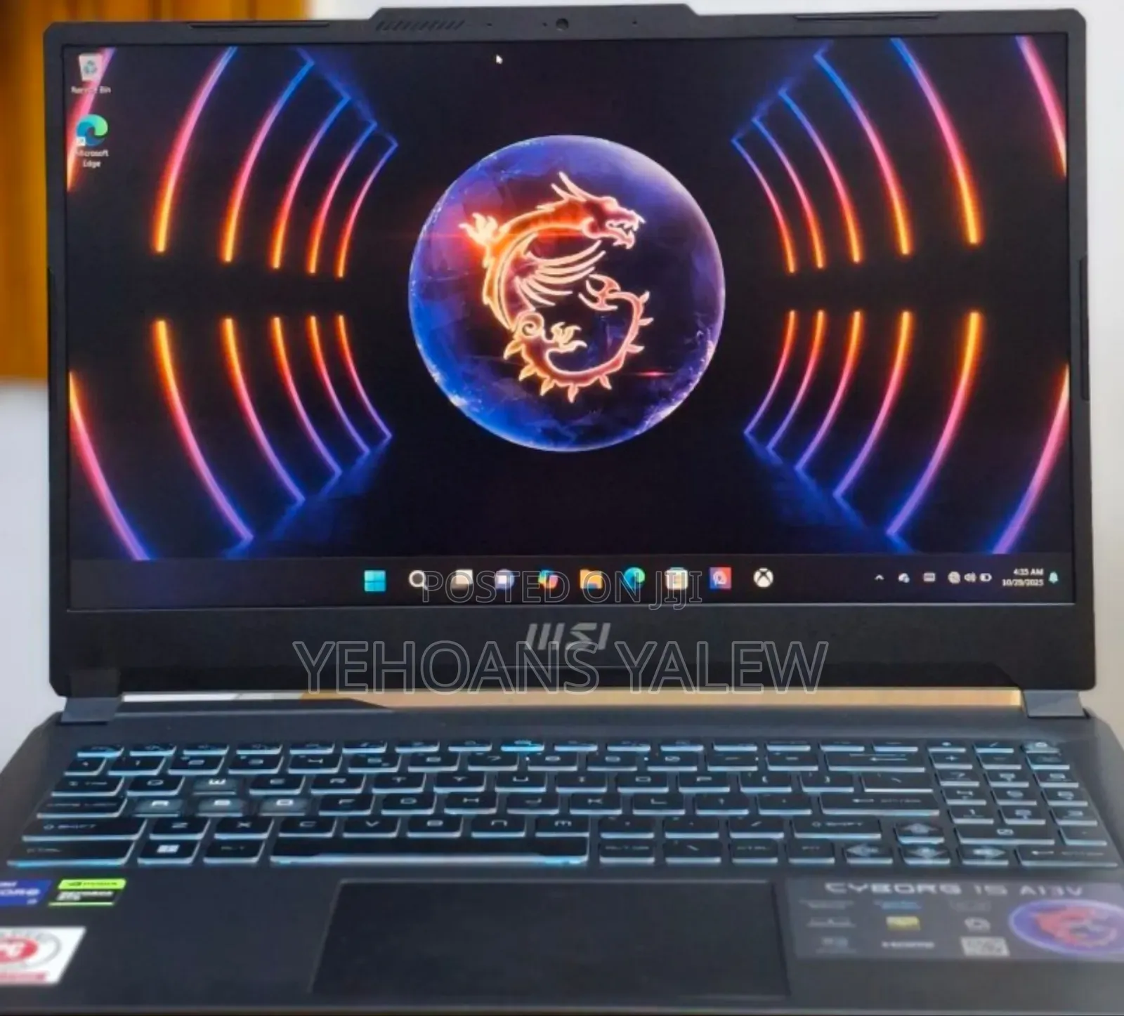 New Laptop MSI Cyborg 15 16GB Intel Core I7 SSD 512GB