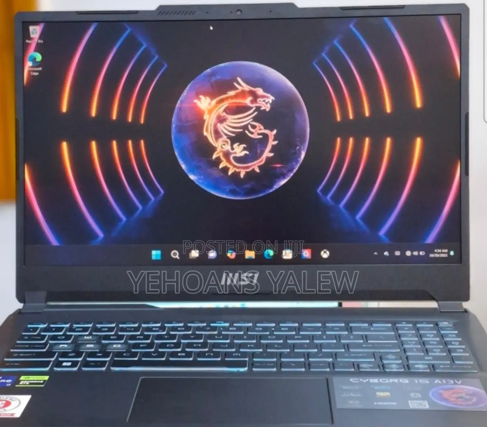 New Laptop MSI Cyborg 15 16GB Intel Core I7 SSD 512GB