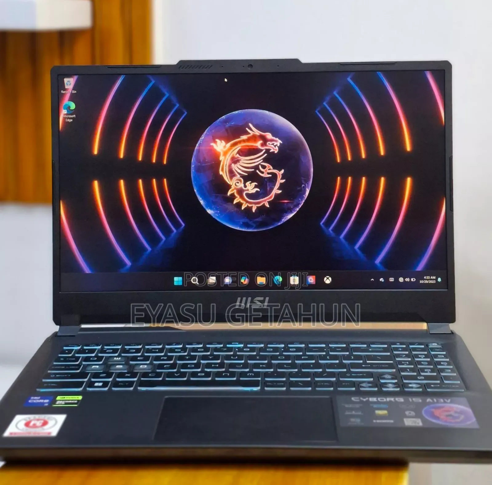 New Laptop MSI Cyborg 15 16GB Intel Core I7 SSD 512GB