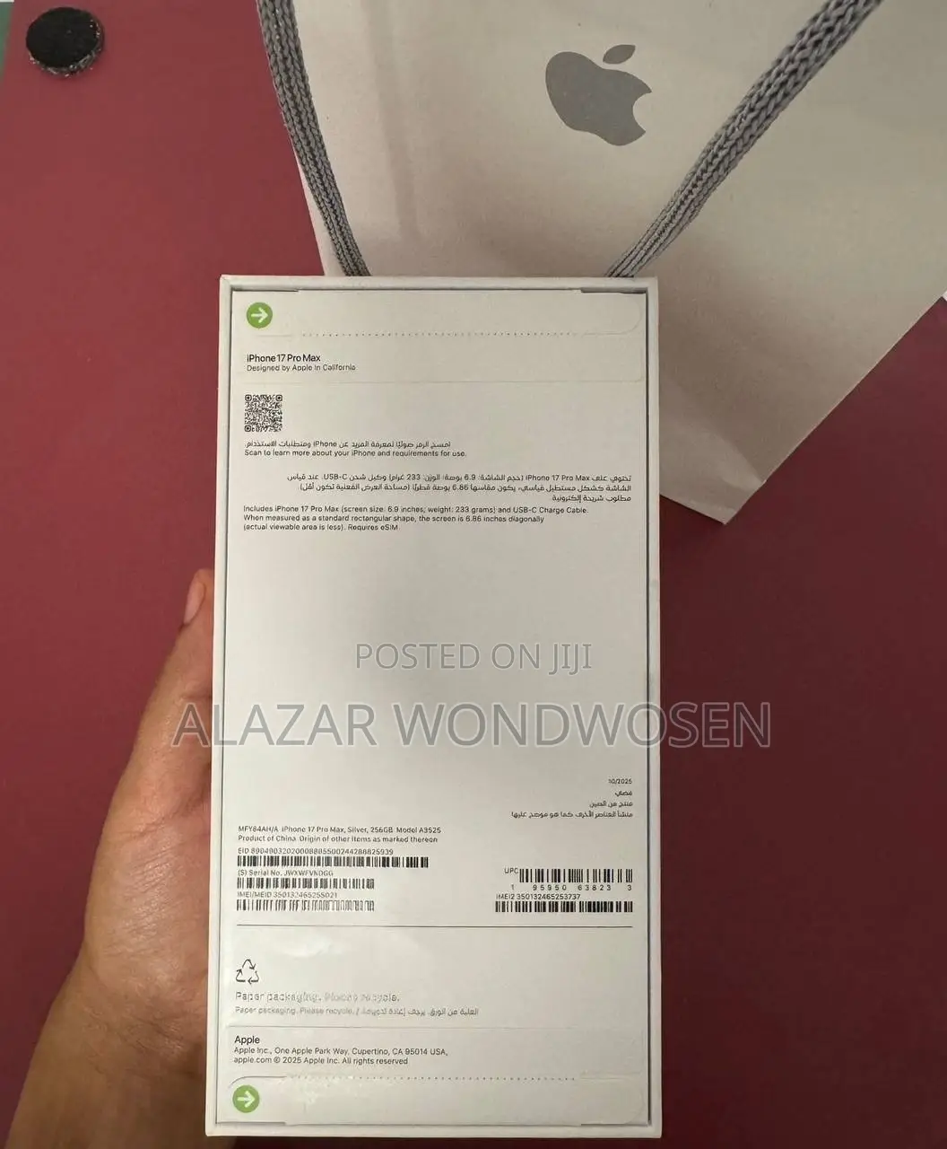New Apple iPhone 17 Pro Max 256 GB Silver