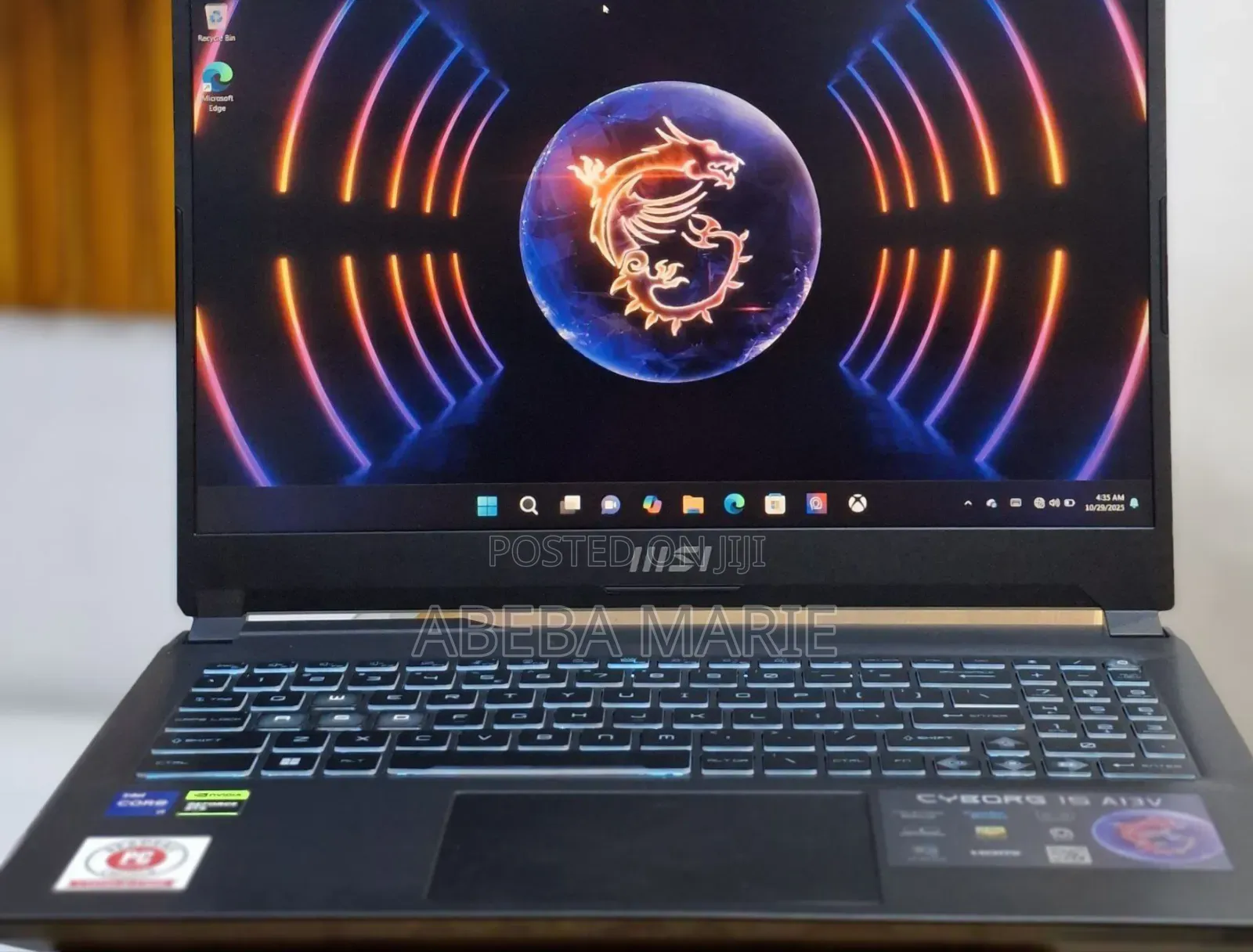 New Laptop MSI Cyborg 15 16GB Intel Core I7 SSD 512GB