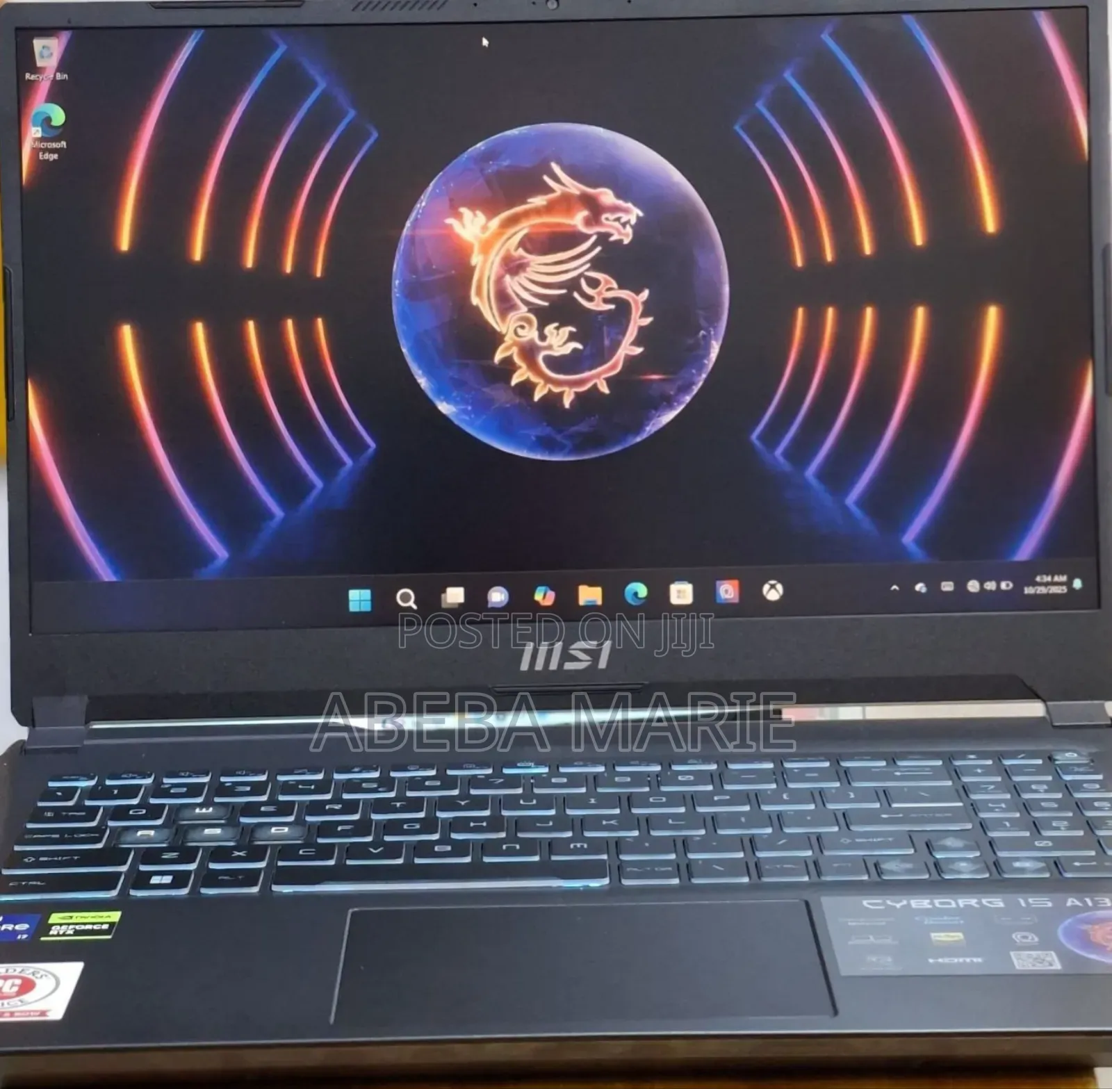 New Laptop MSI Cyborg 15 16GB Intel Core I7 SSD 512GB