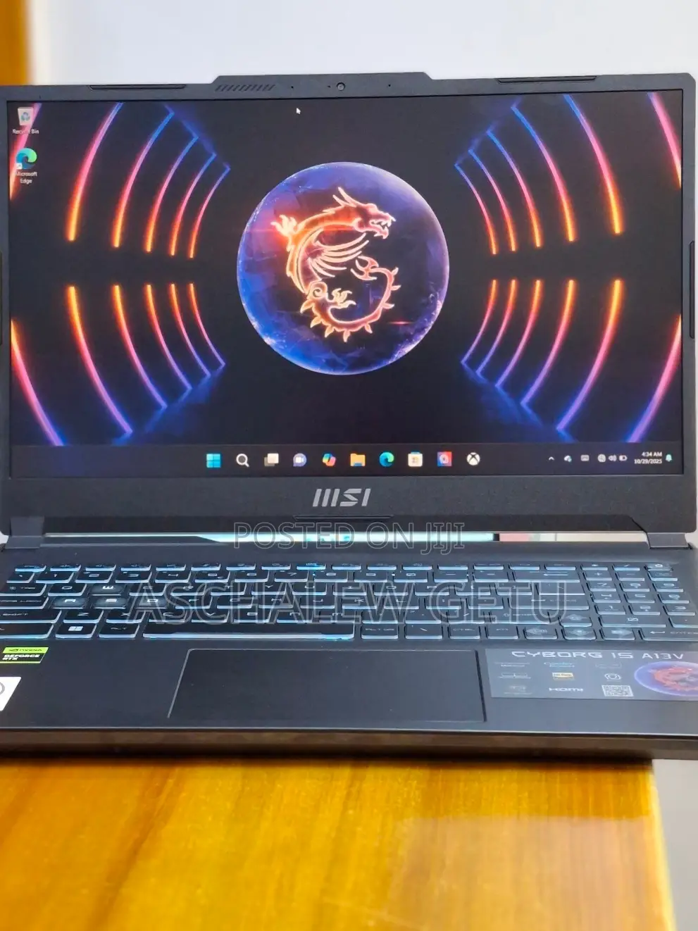 New Laptop MSI Cyborg 15 16GB Intel Core I7 SSD 512GB