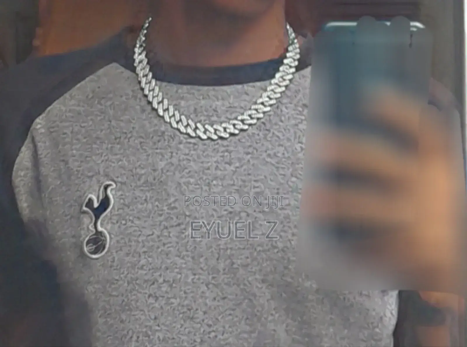 Iced Out Cuban Chain Silver(45cm)