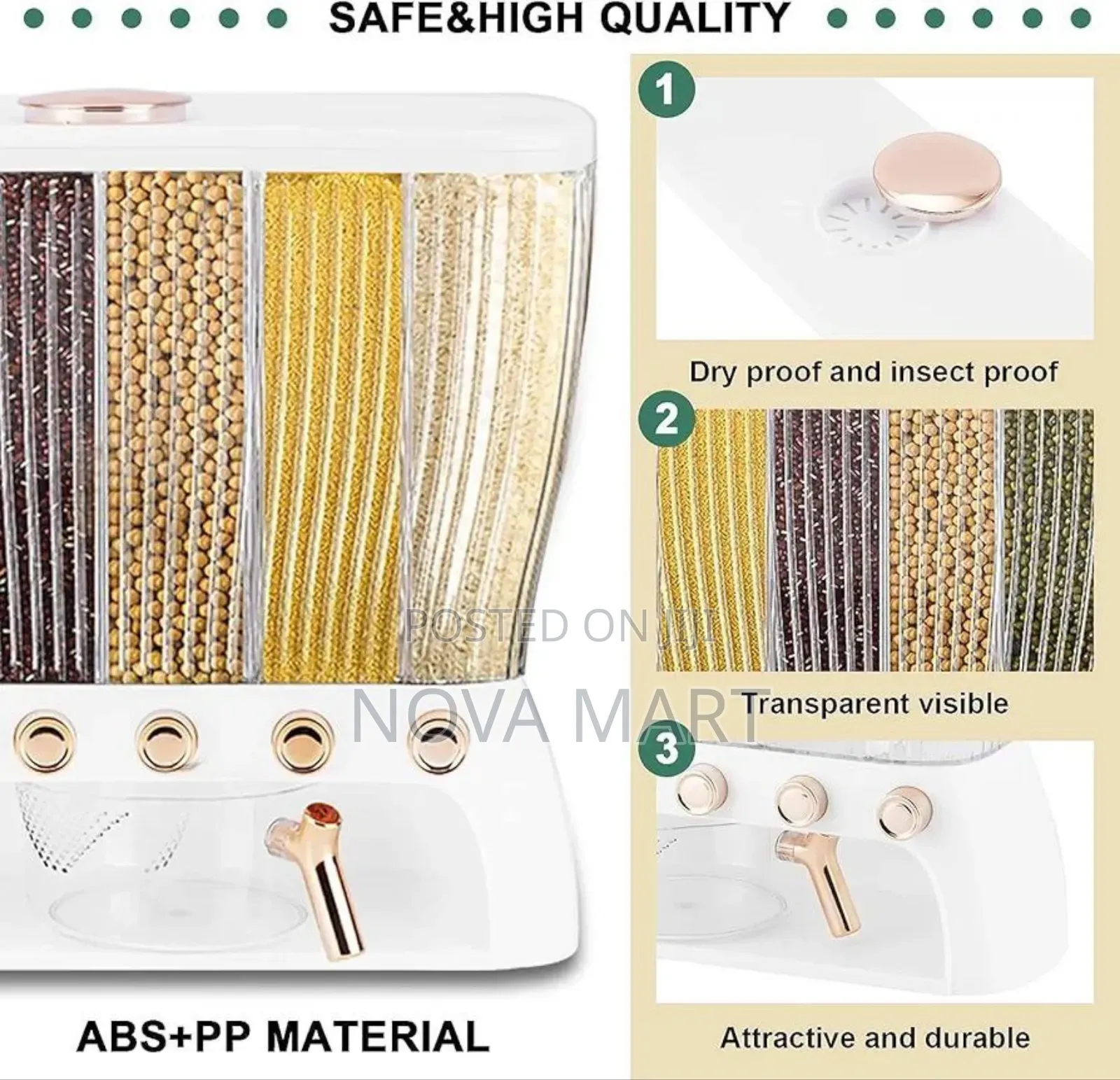 Multiple Dispensers For Cereal Grains And Pulse