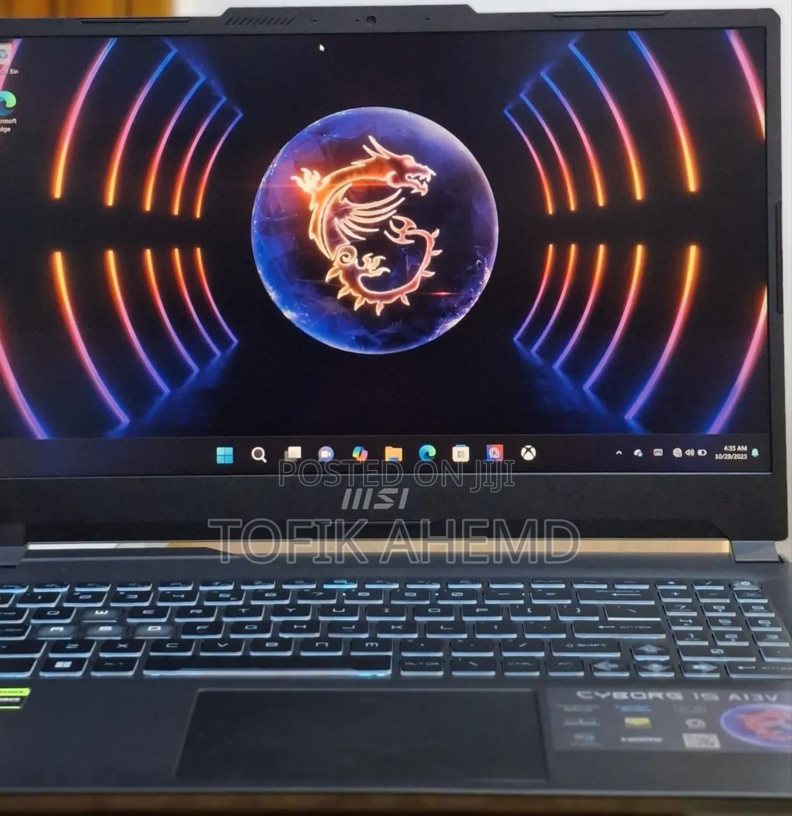 New Laptop MSI GF63 16GB Intel Core I7 SSD 512GB