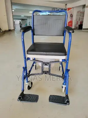 Photo - Toilet Chair凹肉shower Chair/%Removable Armrest, Locking Caster Wheels