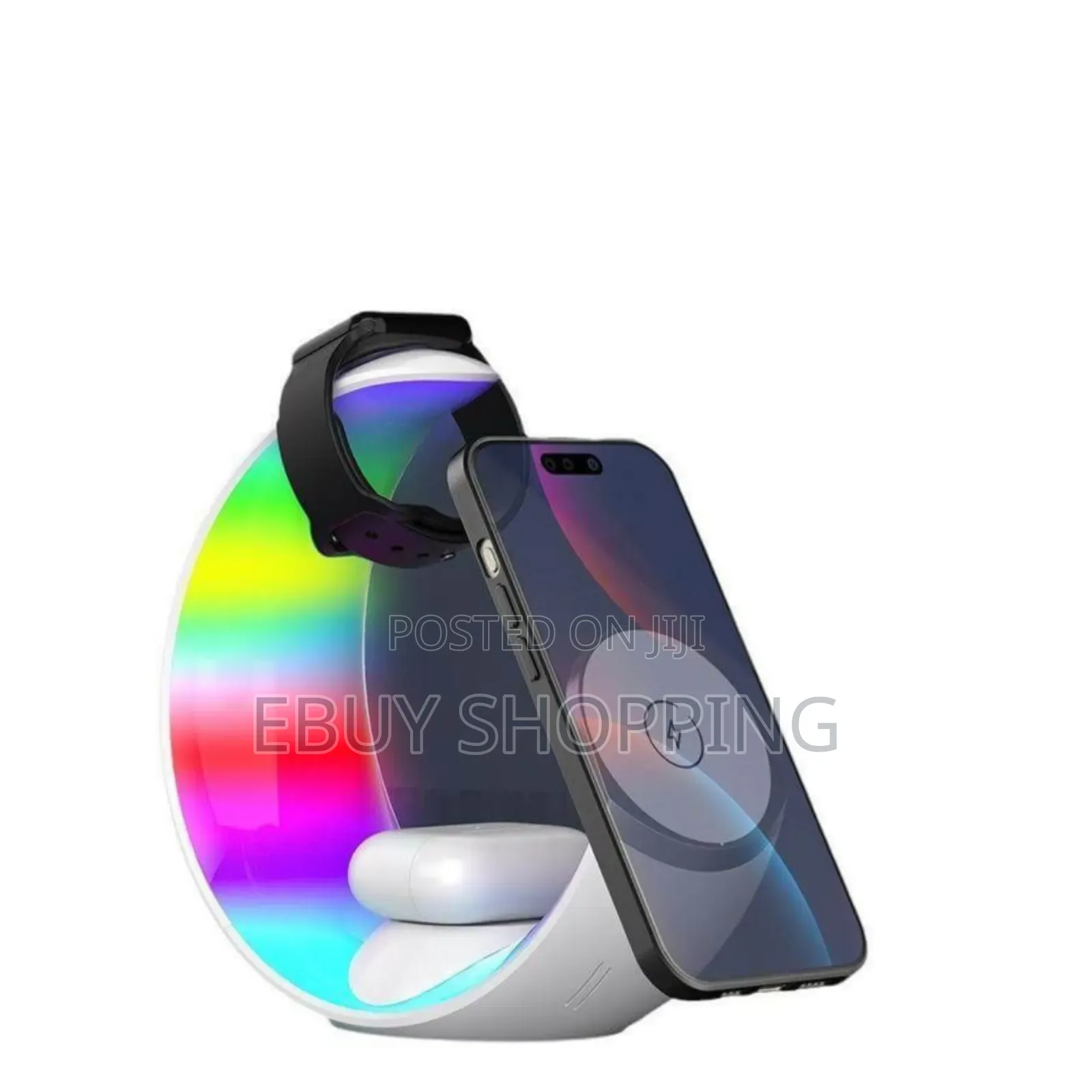 3-in-1 Magnetic Charging Stand With Colorful Night Light