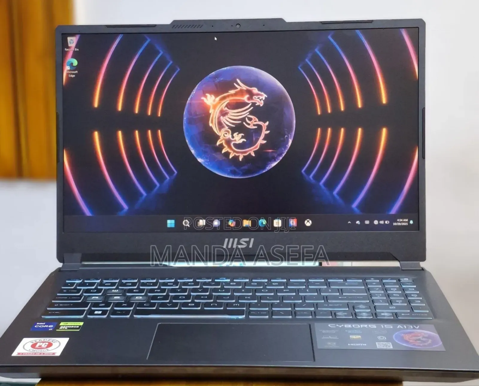 New Laptop MSI 16GB Intel Core I7 SSD 512GB