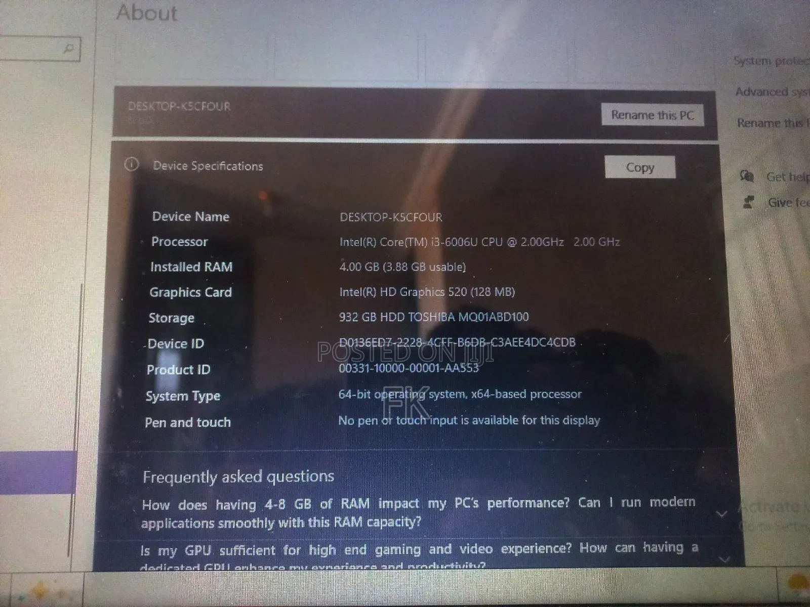 Laptop Lenovo IdeaPad 110 4GB Intel Core I3 HDD 1T